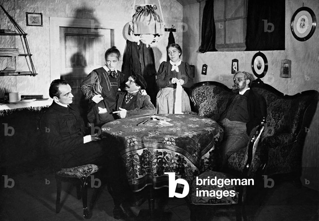Theatre performance of 'The Wild Duck', 1916 (b/w photo)