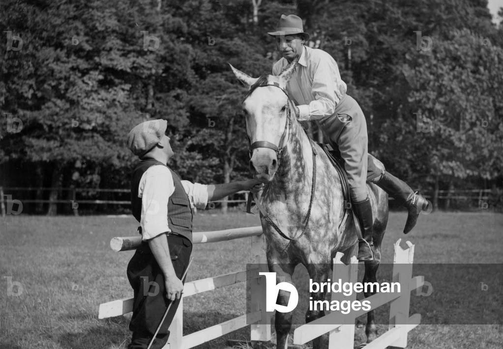 Willy Birgel and Herbert Boehme in 'Riding for Germany', 1941 (b/w photo)