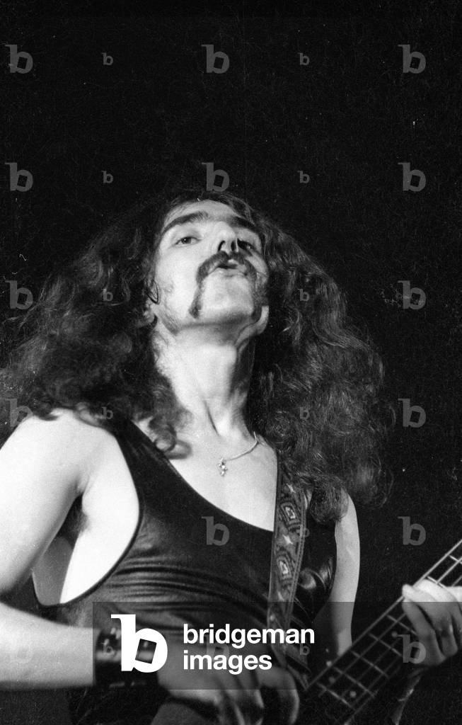 Appearance of Black Sabbath at a rock festival in Munich, 1970 (b/w photo)