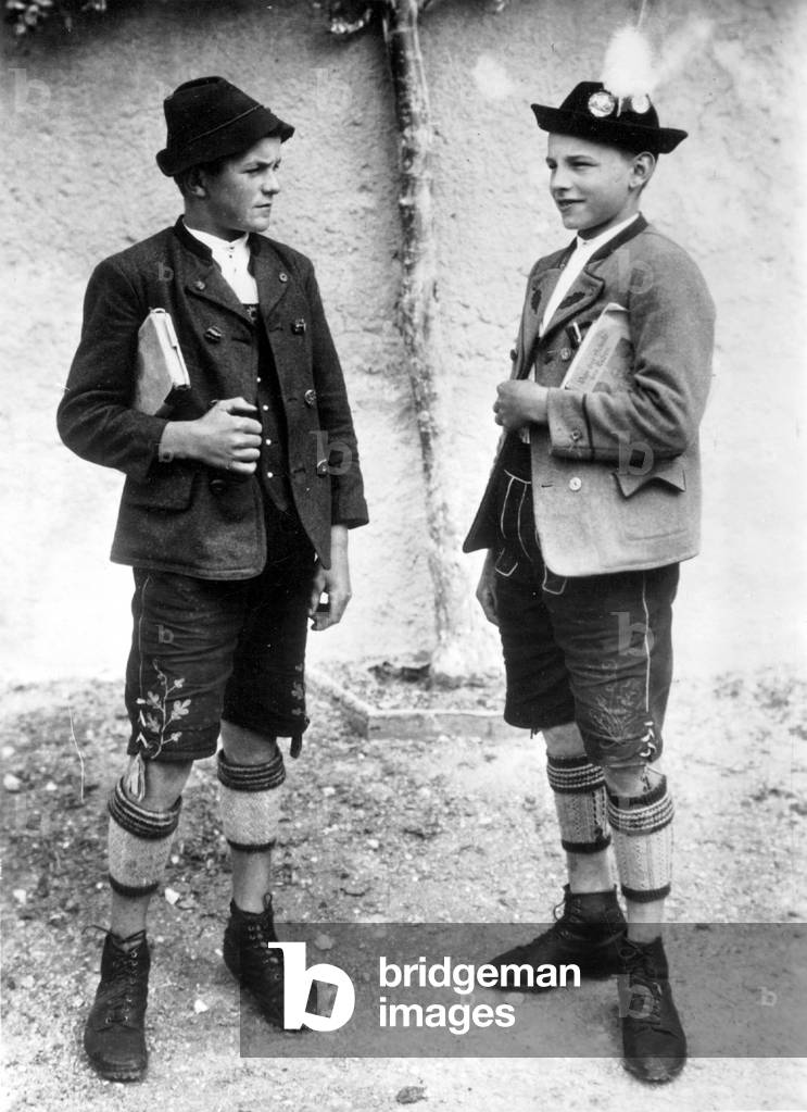 School boys, 1928 (b/w photo)