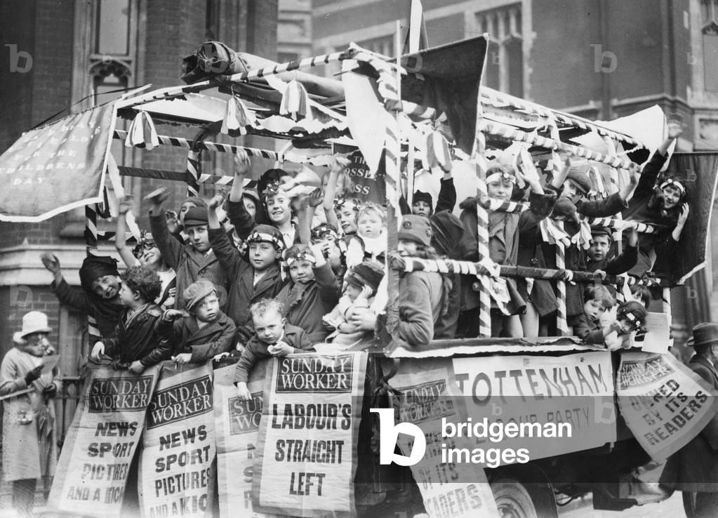 May Day demonstrations in London, 1920-30s (b/w photo)
