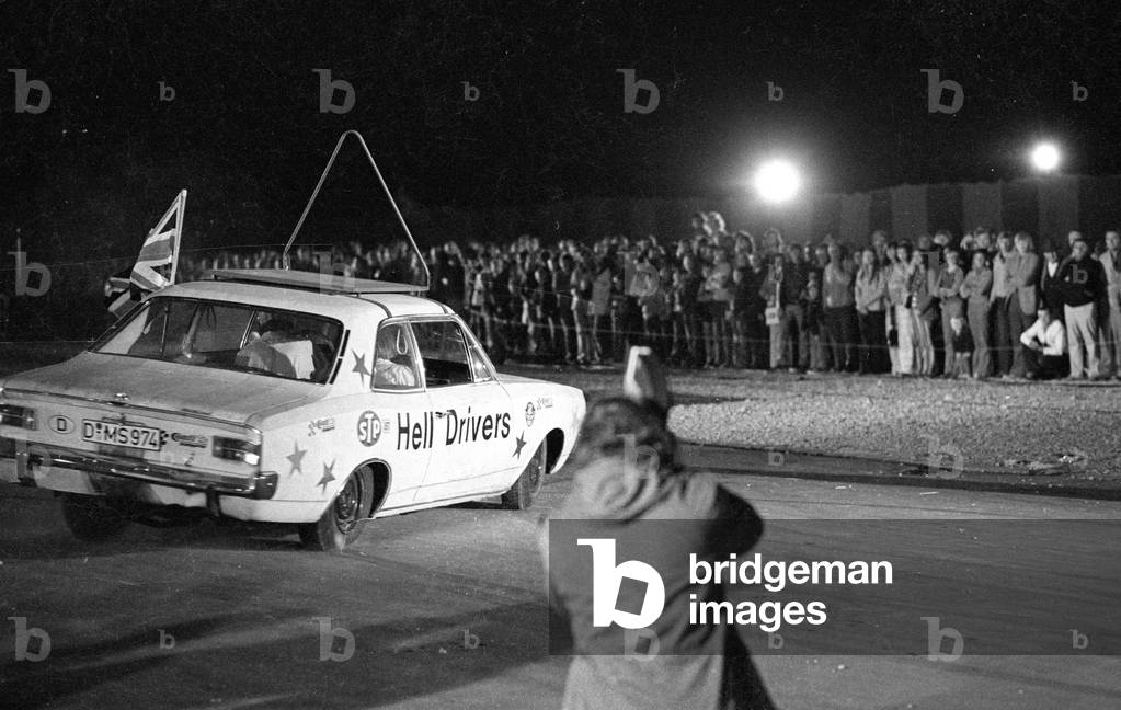 Stunt Show of the Hell Drivers, 1974 (b/w photo)