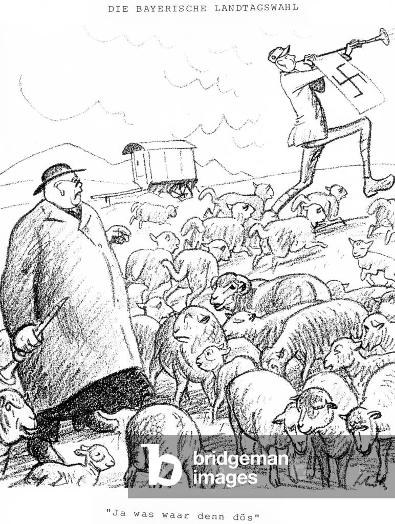 Caricature of a Bavarian clergyman  in the 