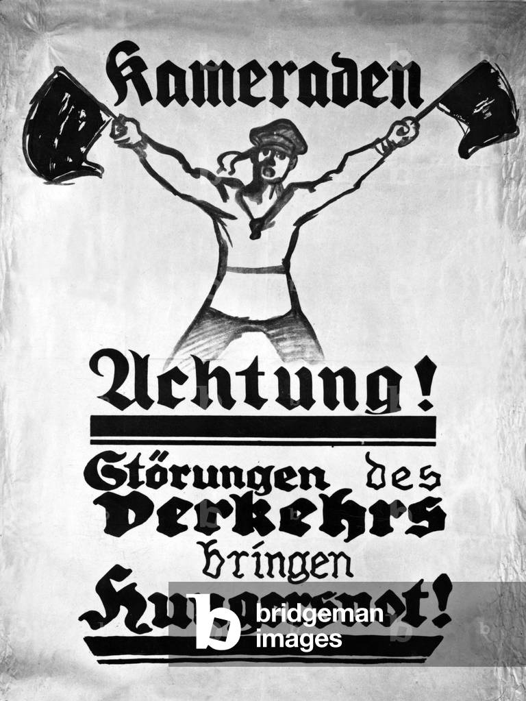 Poster of the Arbeiter- und Soldatenrat (workers 'and soldiers' council) in Kiel, 1918