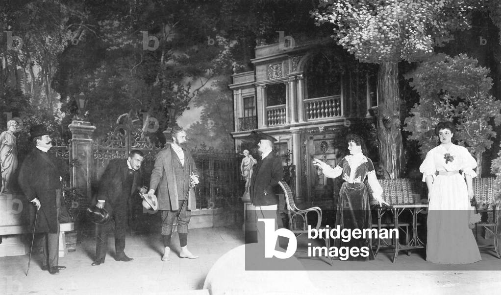 Premiere of 'Hidalla' in Munich, um 1910 (b/w photo)