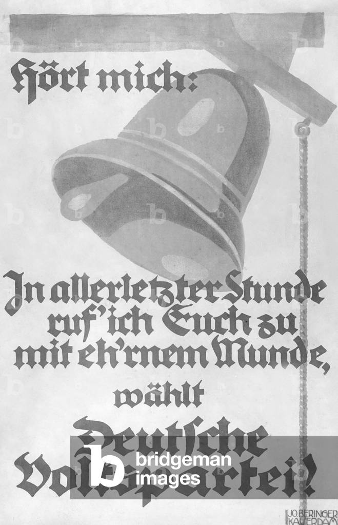 Election poster of the German People's Party, 1919