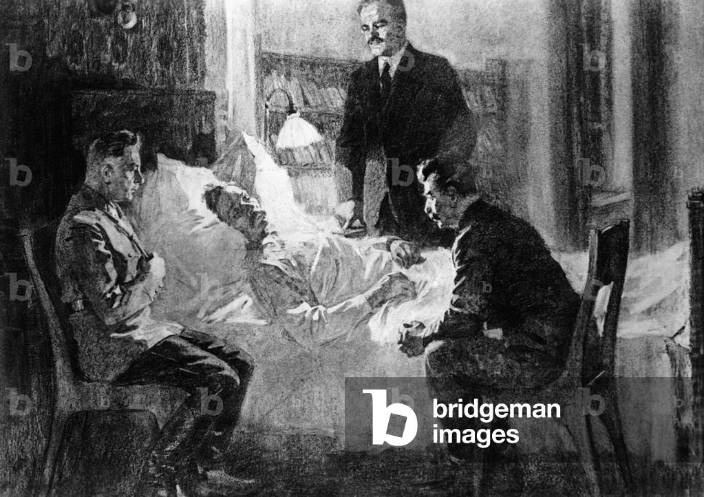 Death of Maxim Gorki, 1936 (b/w photo)