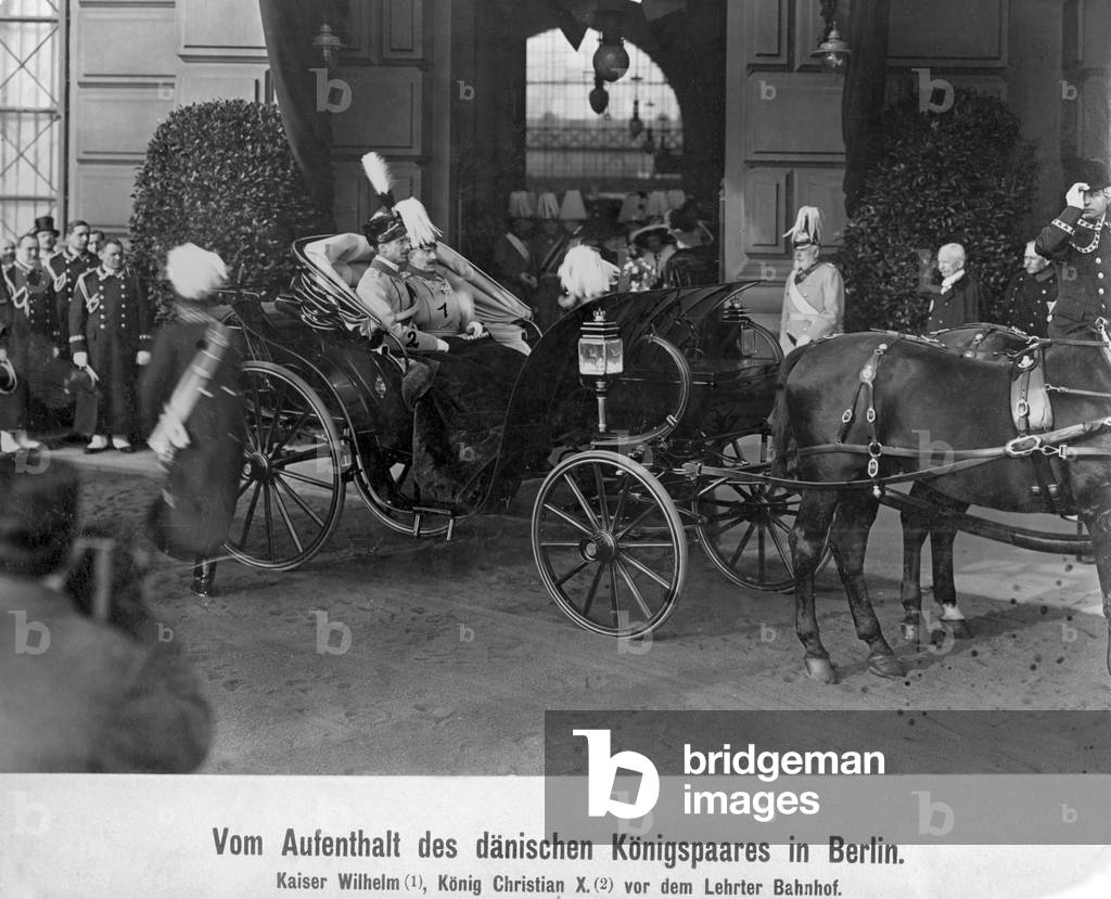 Emperor William II and the Danish King Christian X in Berlin, 1913