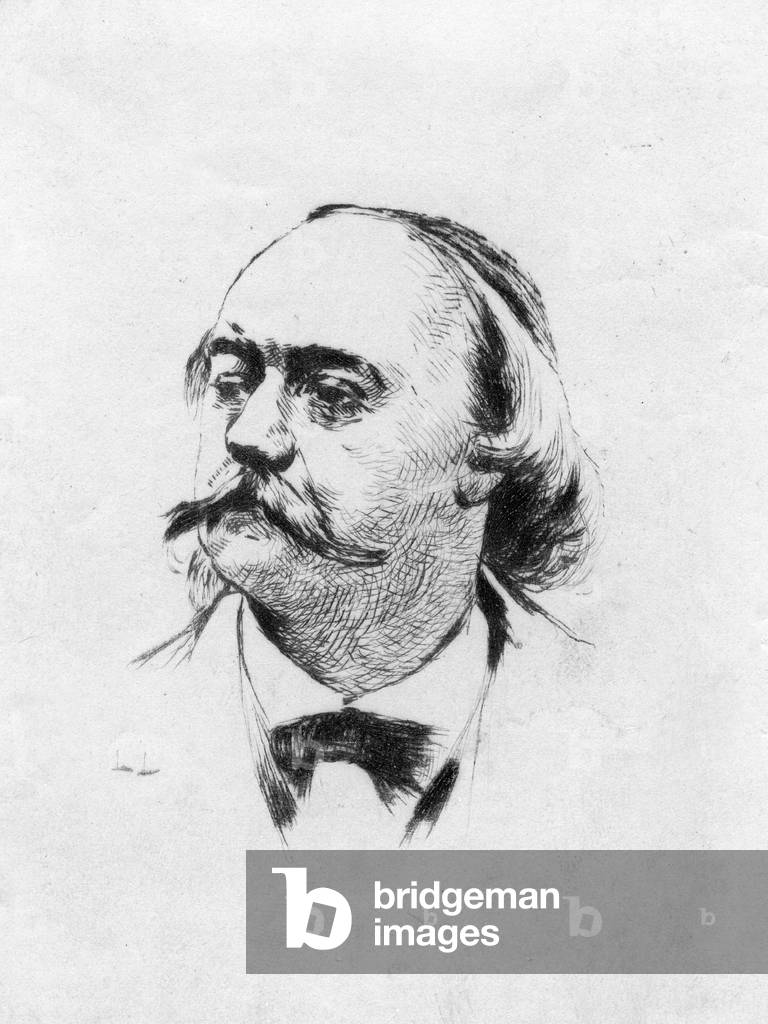 Gustave Flaubert, around 1870 (b/w photo)