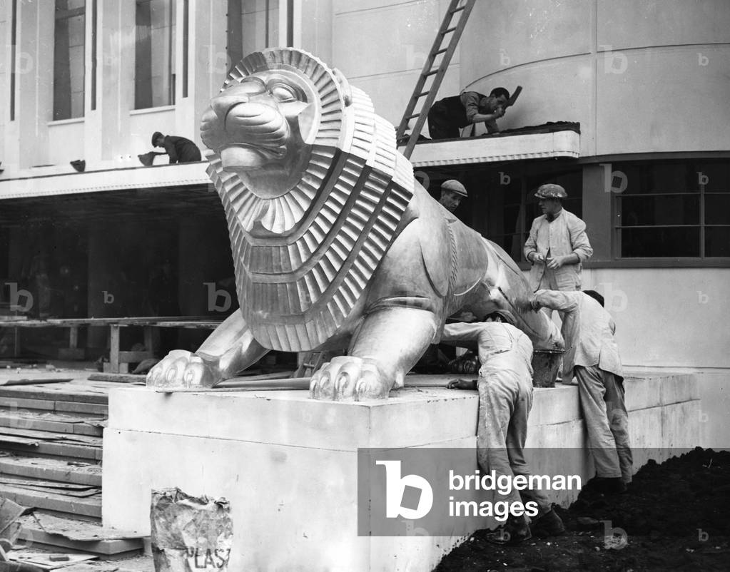 Preparations for the Empire Exhibition in Glasgow, 1939 (b/w photo)