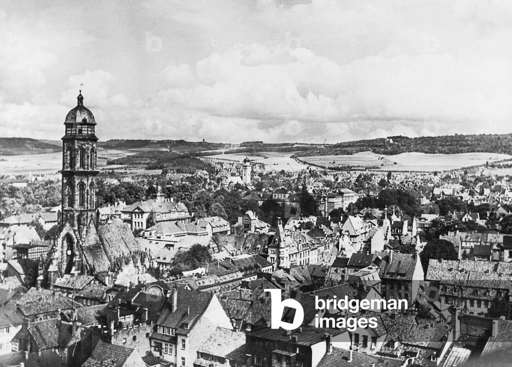 View of the city of Goettingen (b/w photo)