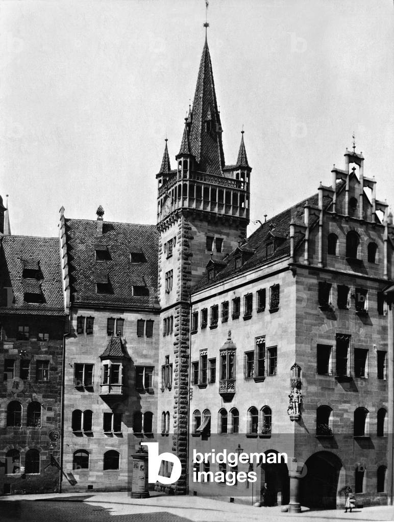 City Hall in Nuremberg, 1933 (b/w photo)