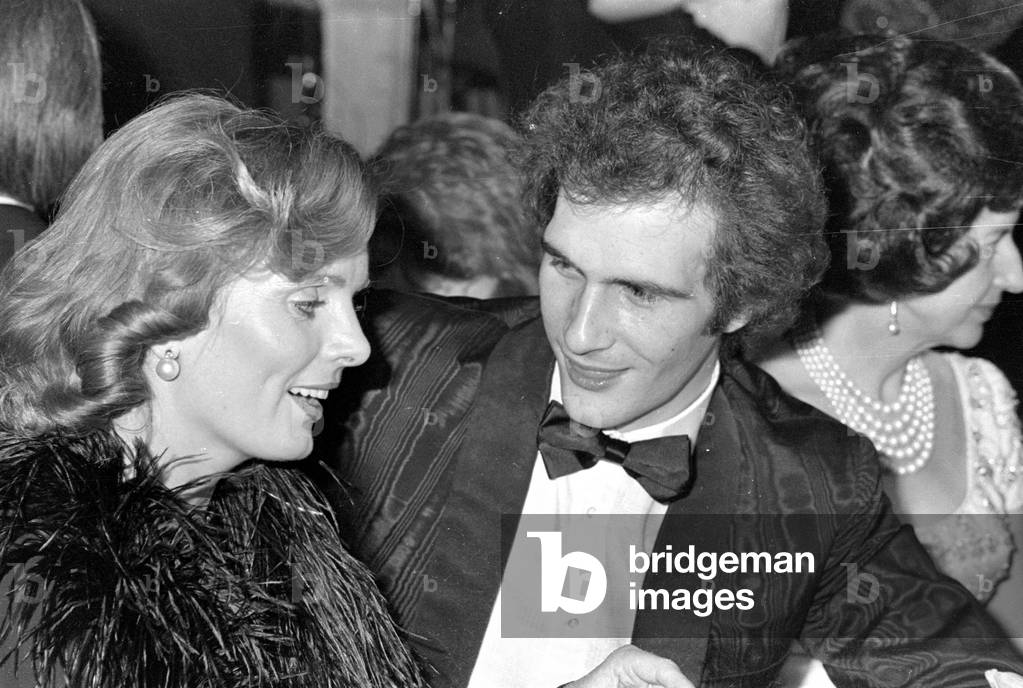 Ruth Maria Kubitschek at the German Film Ball in Munich, 1974 (b/w photo)