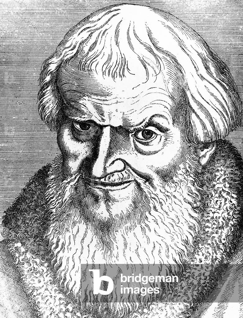 Hans Sachs, 1574 (b/w photo)