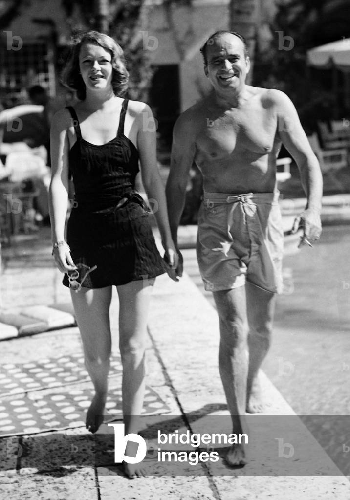 Douglas Fairbanks and Sylvia Ashley, 1937 (b/w photo)