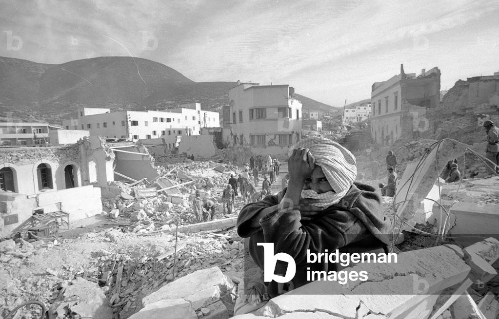Earthquake in Agadir, 1960 (b/w photo)