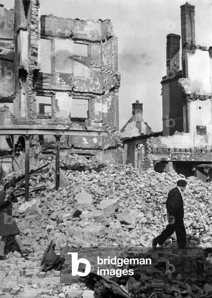 Yvetot in France, 1940 (b/w photo)