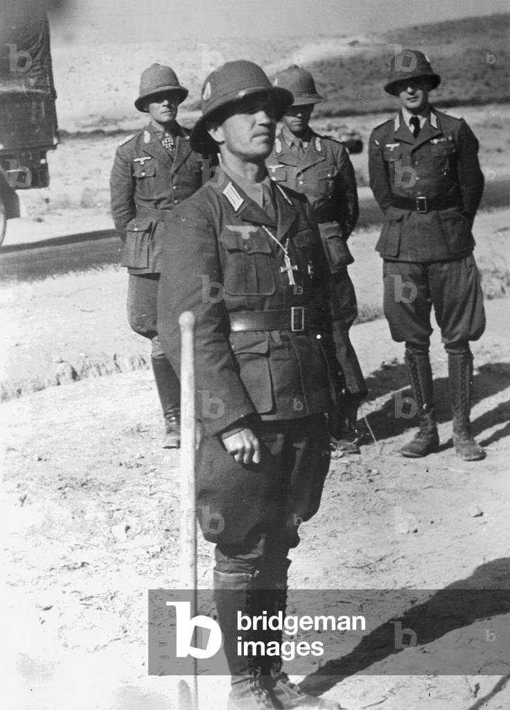 Military chaplain in North Africa, 1941 (b/w photo)