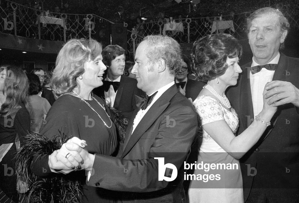 Ruth Maria Kubitschek at the German Film Ball in Munich, 1974 (b/w photo)