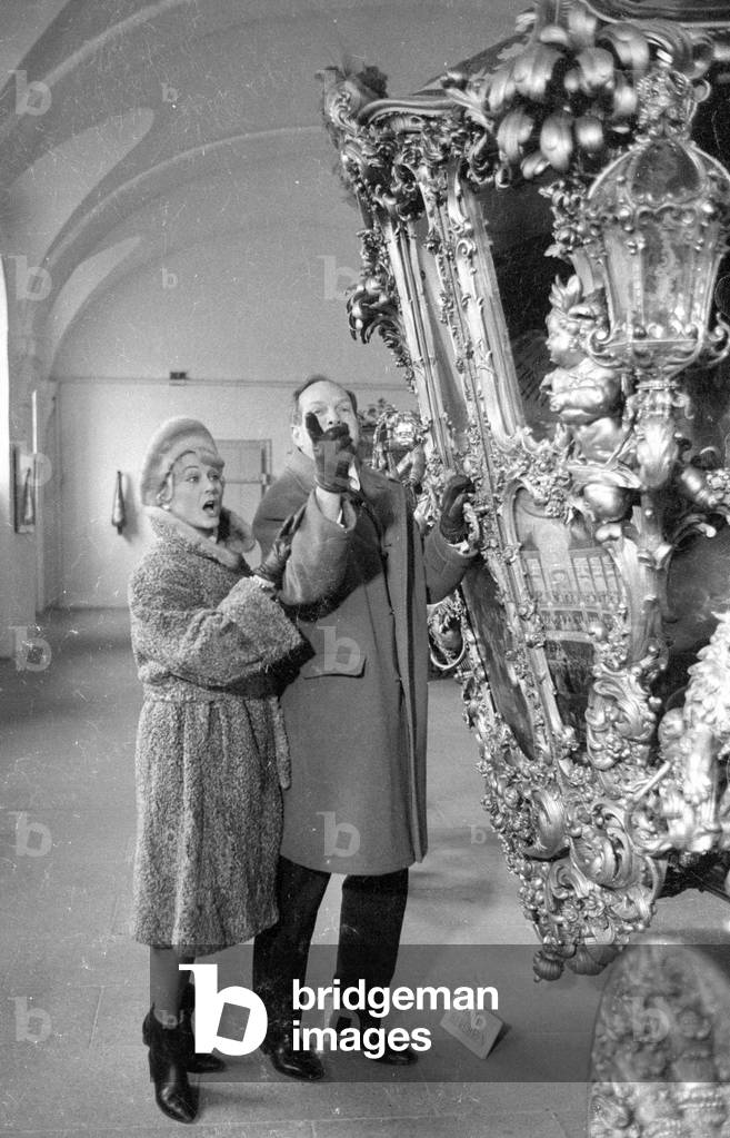 Marika Roekk and Prince Konstantin of Bavaria, 1965 (b/w photo)