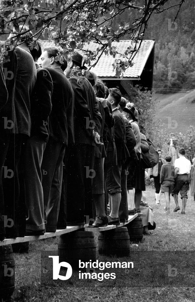 The Gauder Fest in Zell am Ziller, 1952 (b/w photo)