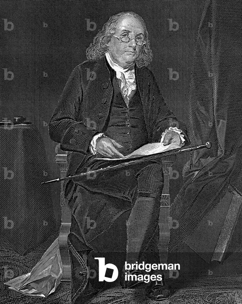 Benjamin Franklin (b/w photo)