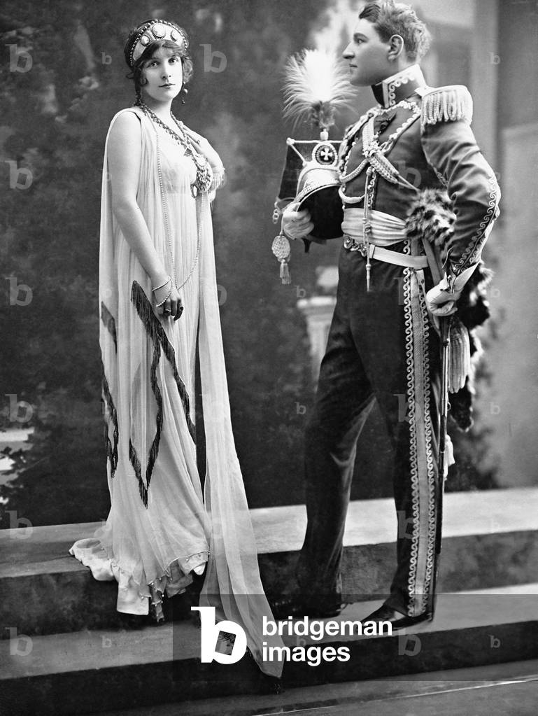 Ms Lorrain and Prince Radziwill, 1912 (b/w photo)