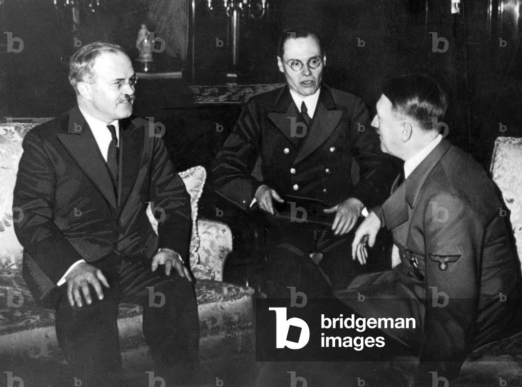 Hitler and Molotov, Berlin 1940 (b/w photo)