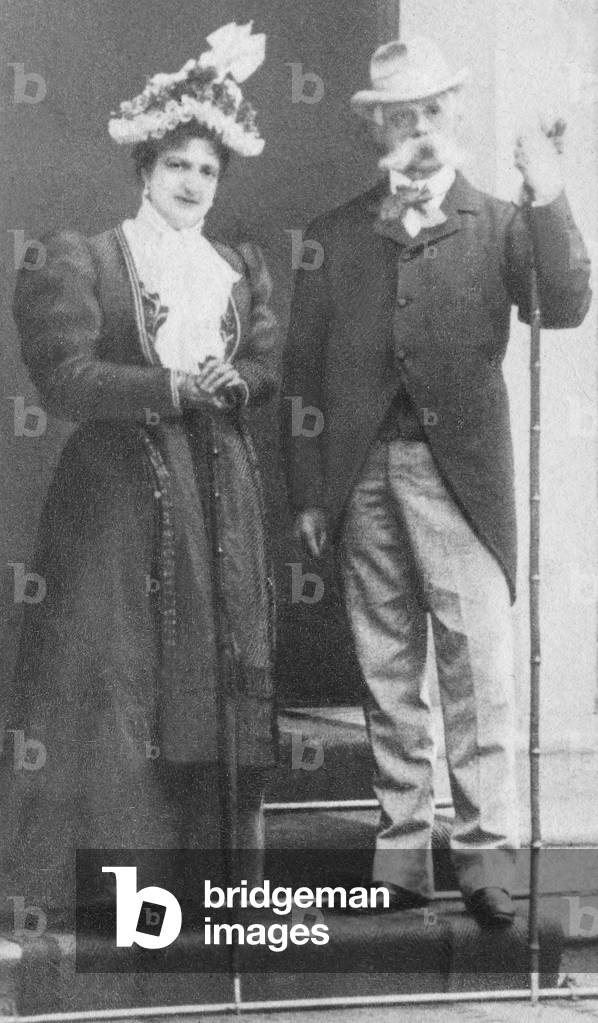 King Umberto I and Queen Margherita of Italy, 1900 (b/w photo)