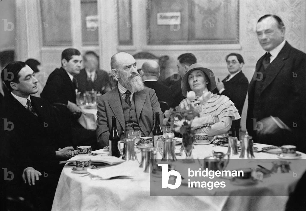 Robert Bosch with Count and Countess Oudenhove and Leo Amery at the Pan-European Congress, 1930 (b/w photo)