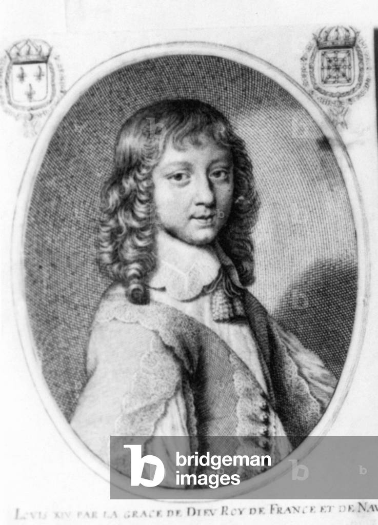 Louis XIV as a child (b/w photo)