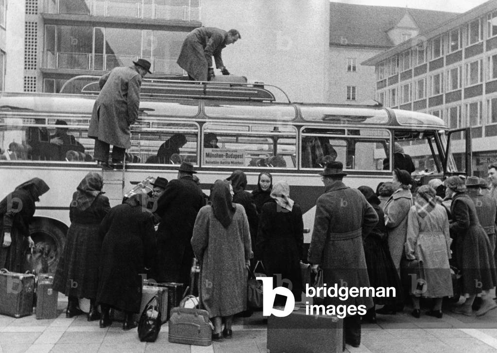 Germans in Hungary (b/w photo)
