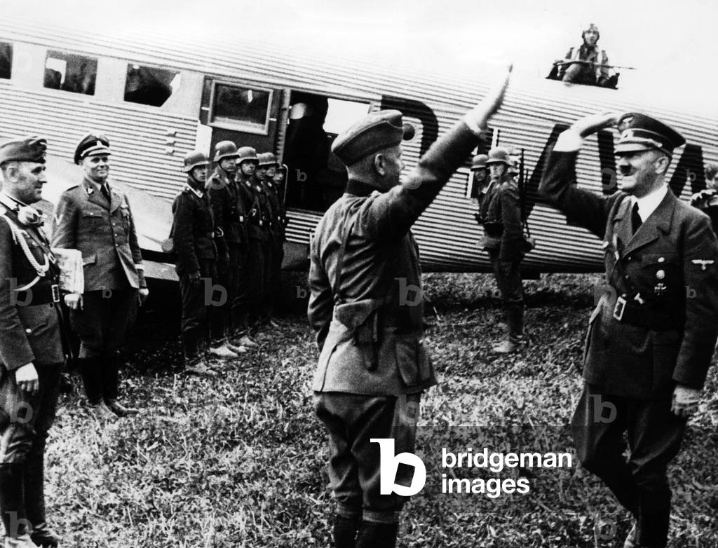 Adolf Hitler in Poland, 1939 (b/w photo)