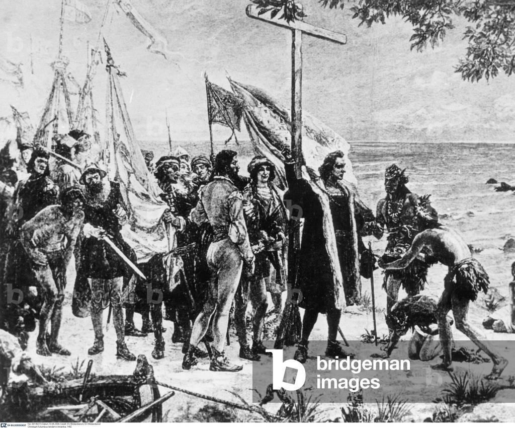 Christopher Columbus landing in America, 1492