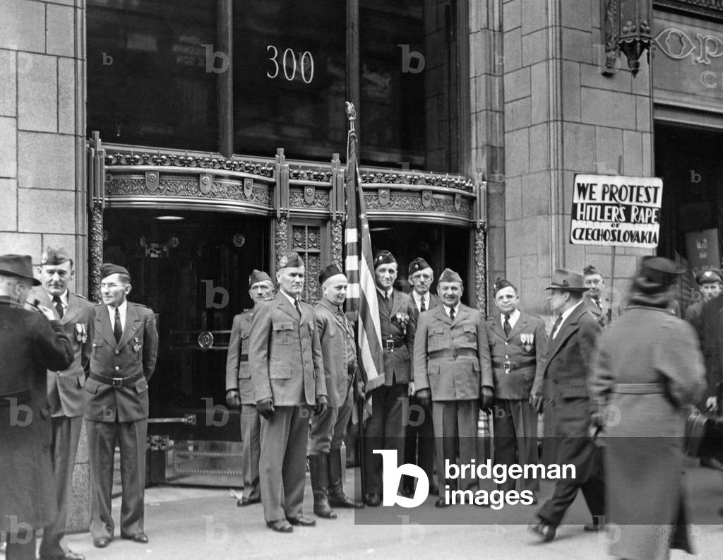 Members of the Czechoslovak-American Legion in Chicago, 1939