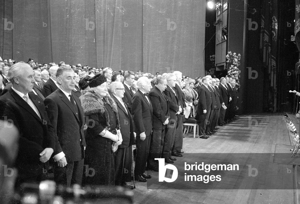 Reopening of the Munich National Theatre, 1963 (b/w photo)