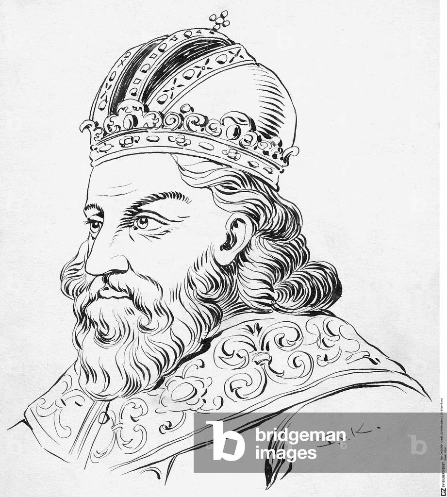 Emperor Otto I (b/w photo)