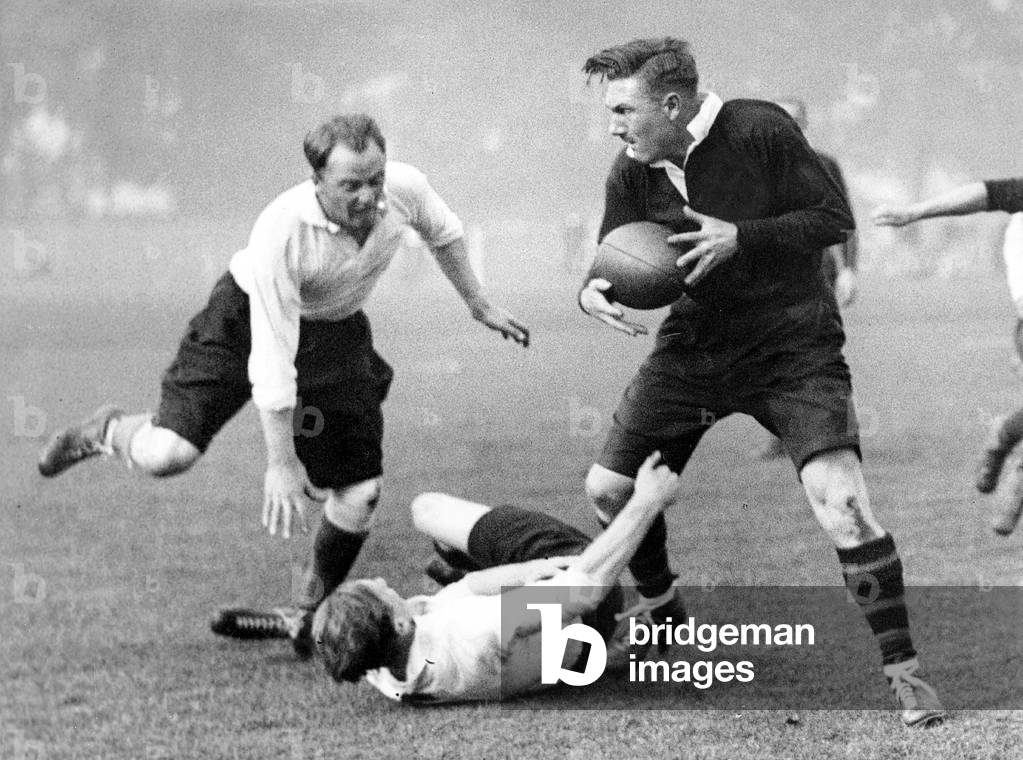London Scottish v. London Wasps on the opening day of the Rugby Season, Richmond, 1936 (b/w photo)