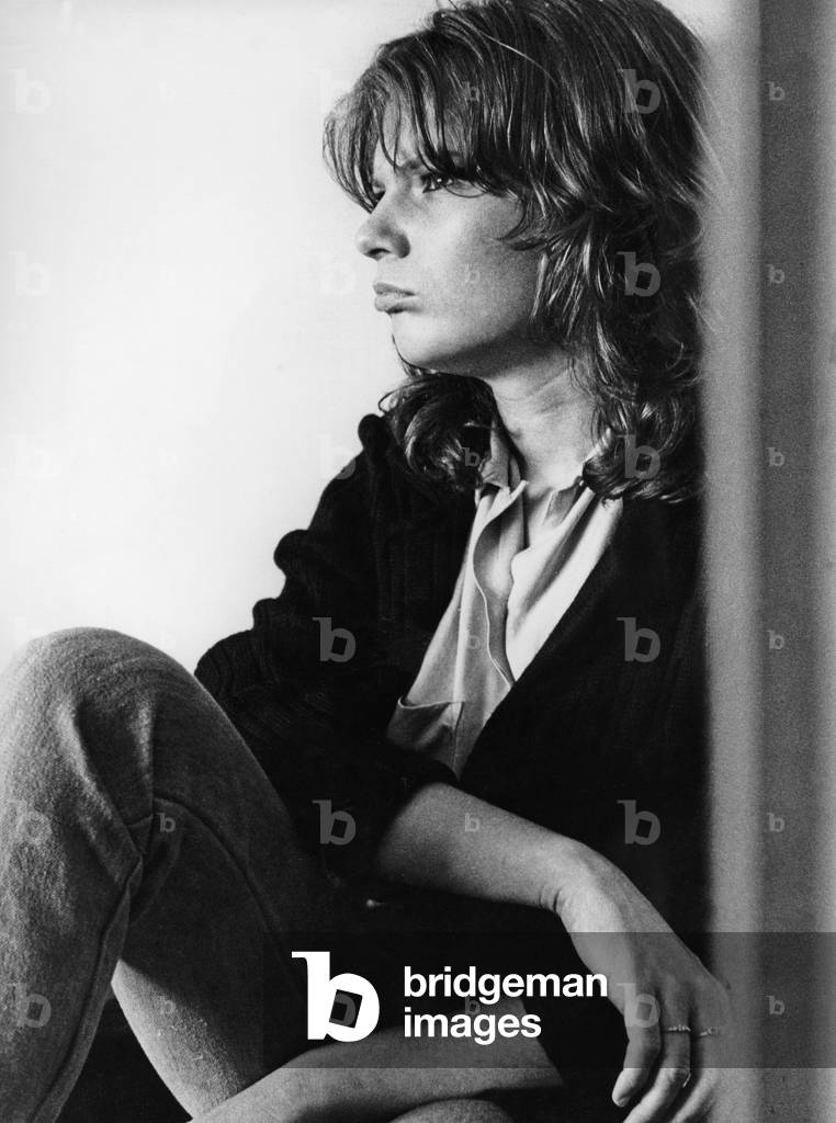 Portrait of a girl, 1970-99 (b/w photo)