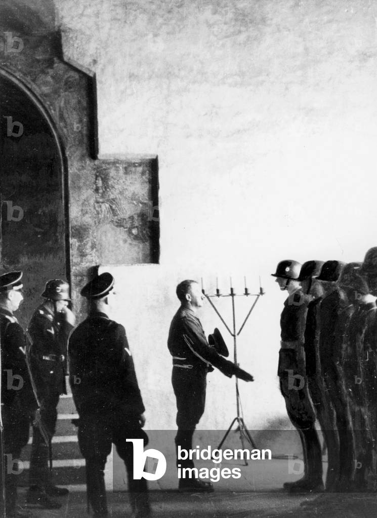 Heinrich Himmler and Adolf Hitler in Quedlinburg, 1938 (b/w photo)