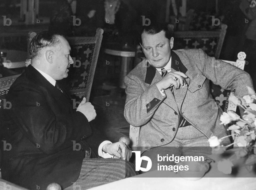 Hermann Goering in conversation with Gyula Goembos, 1937