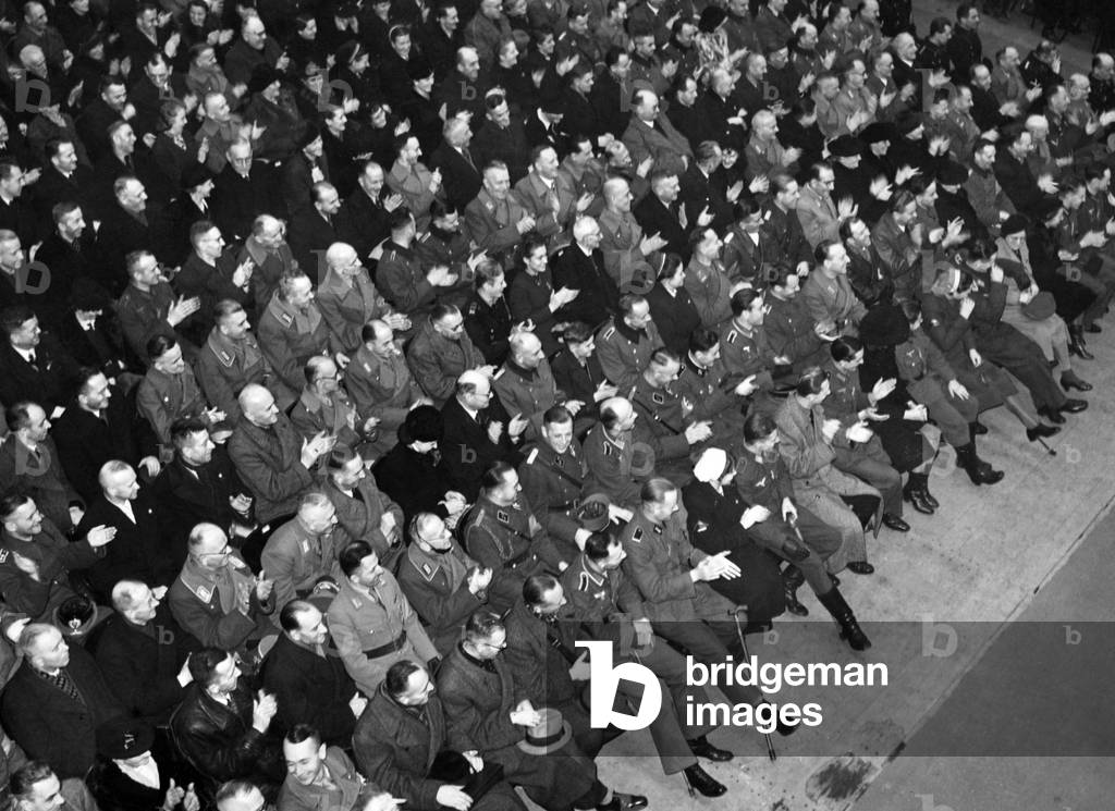View of the audience at a NSDAP rally, 1942