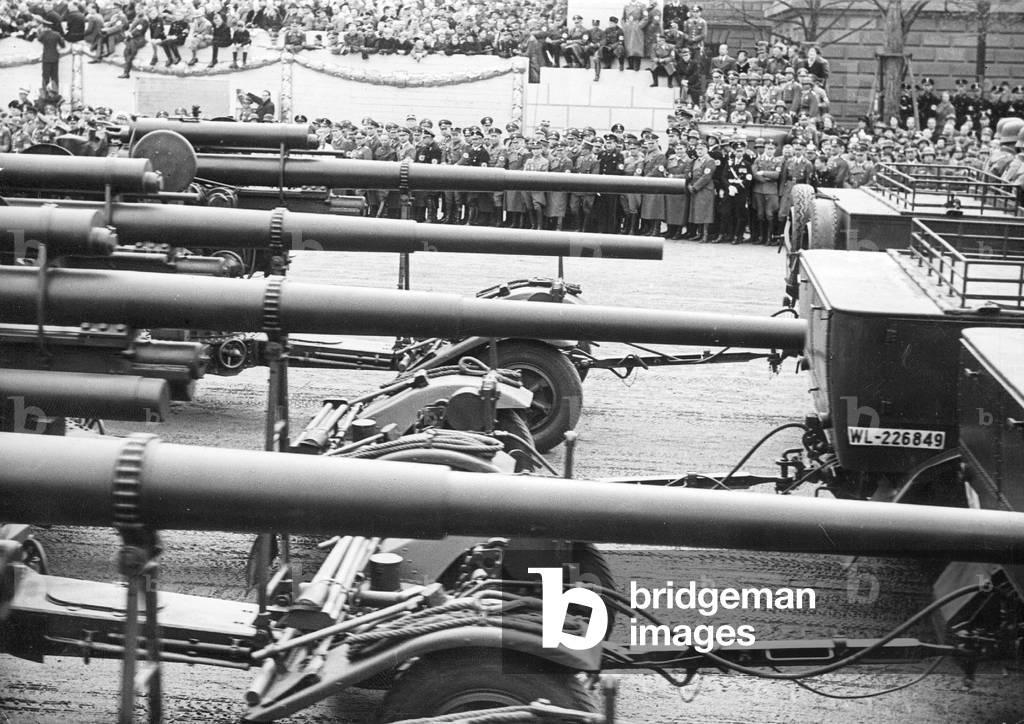 Birthday parade of Adolf Hitler, 1936 (b/w photo)