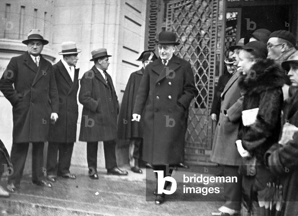 Heinrich Bruening at the Disarmament Conference in Geneva, 1932 (b/w photo)