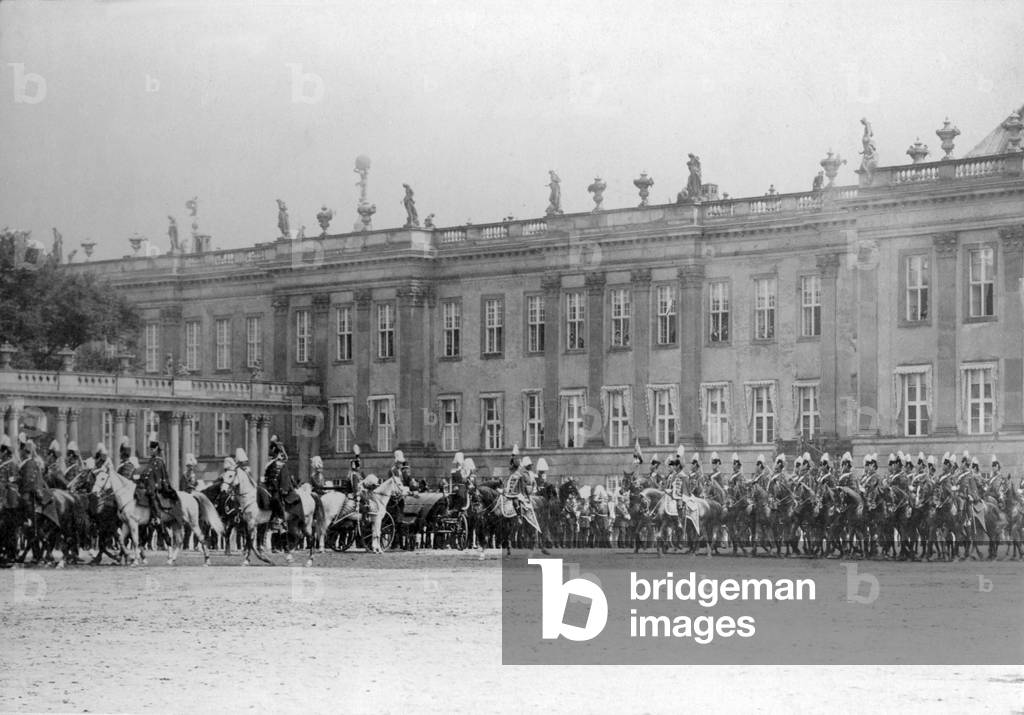 Parade in Potsdam, 1887 (b/w photo)
