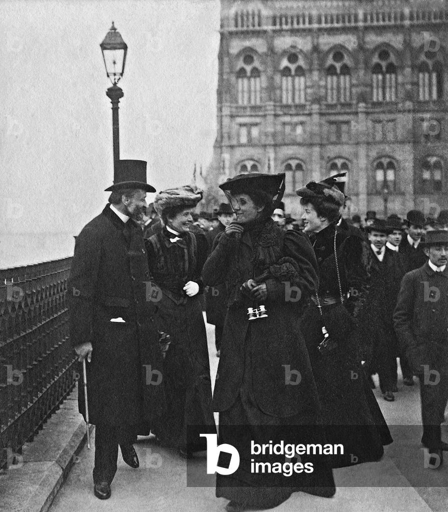 Count Gyula Andrassy in Budapest, 1906 (b/w photo)