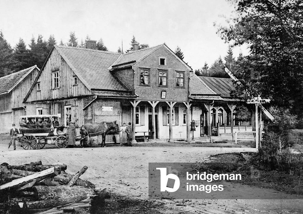 The Heuberghaus at Friedrichroda, 1899 (b/w photo)