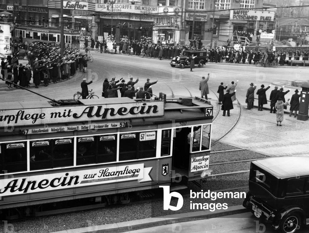 Celebration of the Saar in Berlin, 1935 (b/w photo)