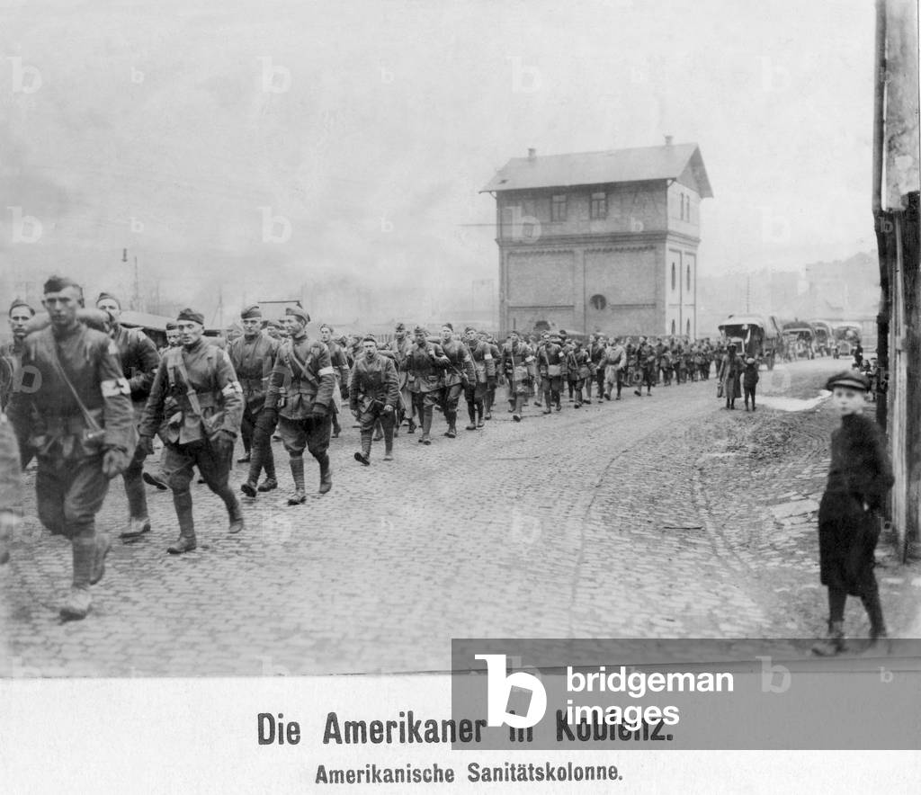 American sanitary train in Koblenz, around the 1920s