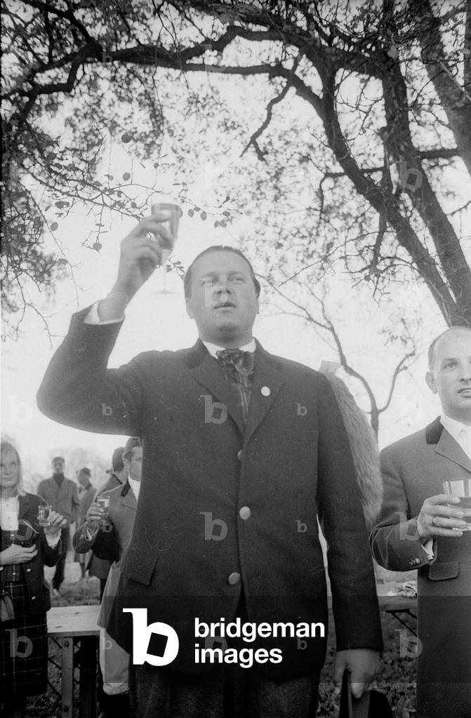 Par force hunt in Salzburg 1965 (b/w photo)